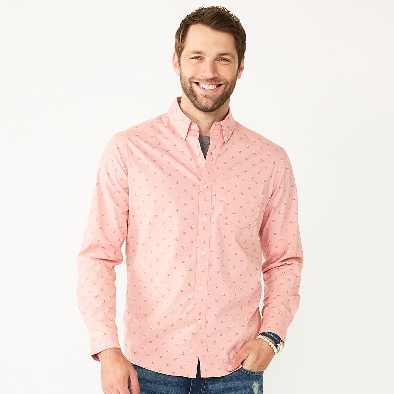 Sales Good Quality Men's Sonoma Goods For Life® Perfect Length Regular-Fit  Button-Down Shirt at low prices 